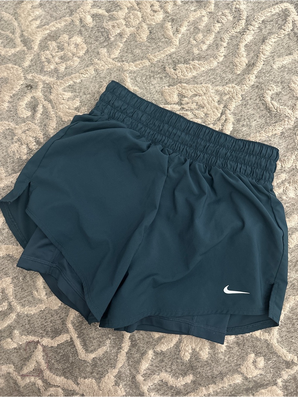 Nike Women's Teal Running Shorts - Breathable Athletic Fit